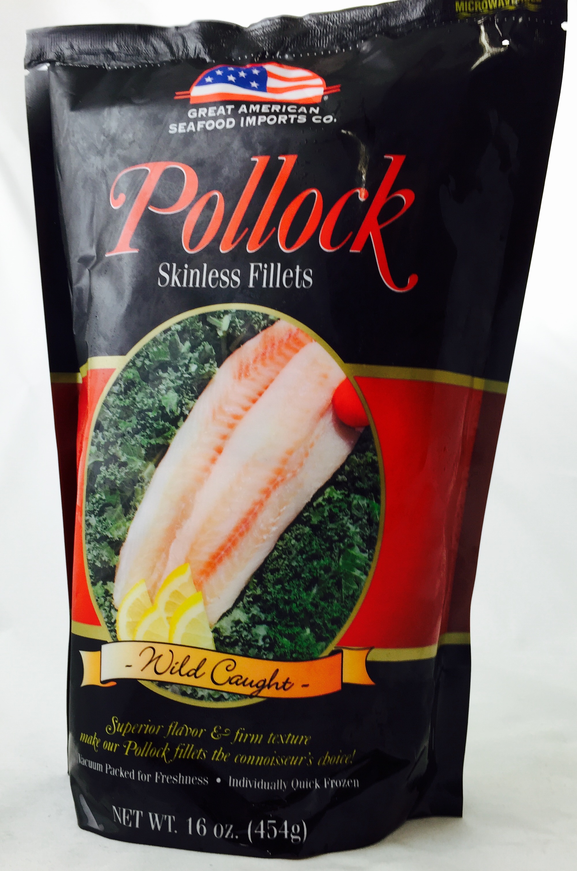 Great American Seafood Pollock Skin Fillets, 16 oz La Comprita